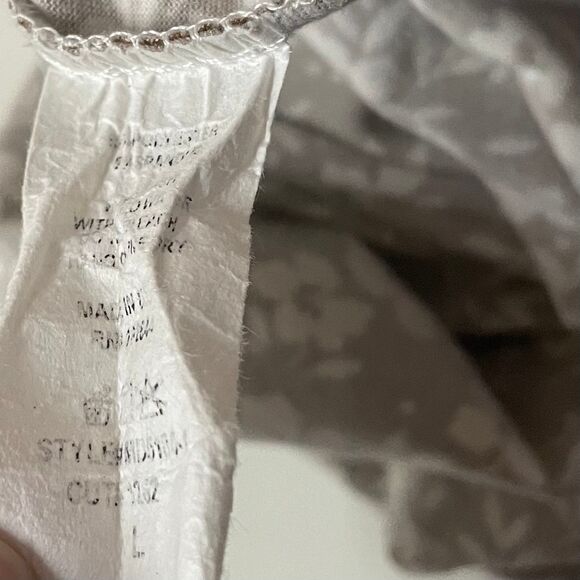 Misty Rose Brown & Cream Floral Print A-Line Mini Dress Size L GUC - Picture 9 of 12